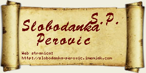 Slobodanka Perović vizit kartica